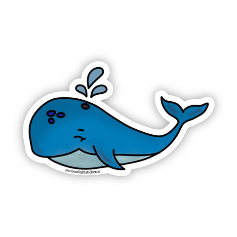 Blue Whale Sticker - Moon Light Sticker Co.