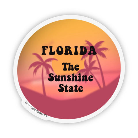 Forida The Sunshine State Sticker - Moon Light Sticker Co.