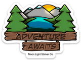 Adventure Awaits Sticker - Moon Light Sticker Co.