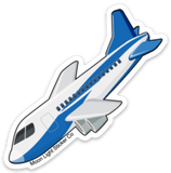 Airplane Sticker - Moon Light Sticker Co.