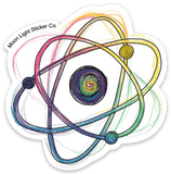 Atom Sticker - Moon Light Sticker Co.