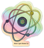 Atom Sticker- Holographic - Moon Light Sticker Co.