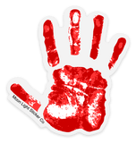 Bloody Hand Print Sticker - Moon Light Sticker Co.