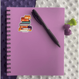 Book Stack Sticker - Moon Light Sticker Co.