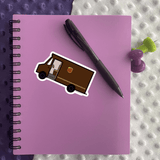 Brown Delivery Truck Sticker - Moon Light Sticker Co.