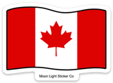 Canadian Flag Sticker - Moon Light Sticker Co.
