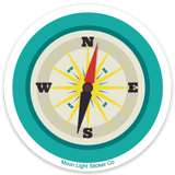 Compass Sticker - Moon Light Sticker Co.