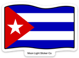Cuban Flag Sticker - Moon Light Sticker Co.