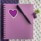 Doodle Heart Purple - Moon Light Sticker Co.