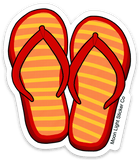 Flip Flops Sticker - Moon Light Sticker Co.