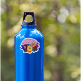Flower Brain Sticker - Moon Light Sticker Co.