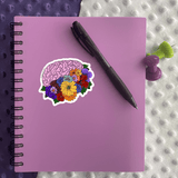 Flower Brain Sticker - Moon Light Sticker Co.