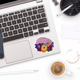 Flower Brain Sticker - Moon Light Sticker Co.