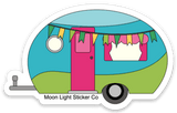 Happy Camper Sticker - Moon Light Sticker Co.