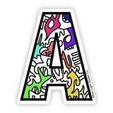 Letter A Sticker - Moon Light Sticker Co.