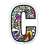 Letter C Sticker - Moon Light Sticker Co.
