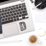 Letter D Sticker - Moon Light Sticker Co.