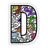 Letter D Sticker - Moon Light Sticker Co.