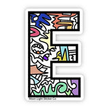 Letter E Sticker - Moon Light Sticker Co.