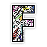 Letter F Sticker - Moon Light Sticker Co.