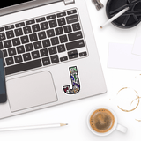 Letter J Sticker - Moon Light Sticker Co.