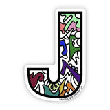 Letter J Sticker - Moon Light Sticker Co.