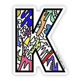 Letter K Sticker - Moon Light Sticker Co.