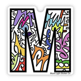 Letter M Sticker - Moon Light Sticker Co.