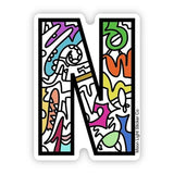 Letter N Sticker - Moon Light Sticker Co.