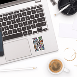 Letter N Sticker - Moon Light Sticker Co.