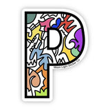 Letter P Sticker - Moon Light Sticker Co.