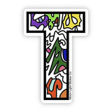 Letter T Sticker - Moon Light Sticker Co.