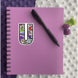 Letter U Sticker - Moon Light Sticker Co.