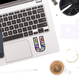 Letter U Sticker - Moon Light Sticker Co.