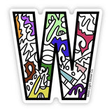 Letter W Sticker - Moon Light Sticker Co.