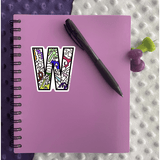 Letter W Sticker - Moon Light Sticker Co.