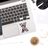 Letter X Sticker - Moon Light Sticker Co.