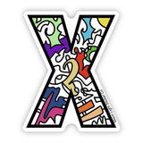 Letter X Sticker - Moon Light Sticker Co.