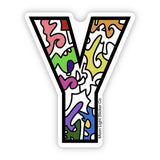 Letter Y Sticker - Moon Light Sticker Co.
