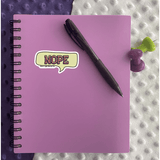 Nope Sticker - Moon Light Sticker Co.