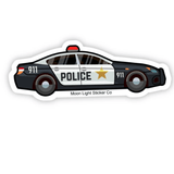 Police Car Sticker - Moon Light Sticker Co.