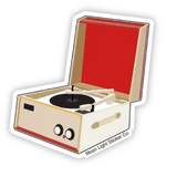 Record Player Sticker - Moon Light Sticker Co.