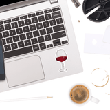 Red Wine Glass Sticker - Moon Light Sticker Co.