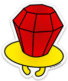 Ring Pop Red Sticker - Moon Light Sticker Co.