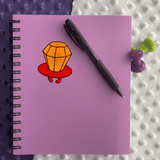 Ring Pop Sticker Orange - Moon Light Sticker Co.