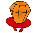 Ring Pop Sticker Orange - Moon Light Sticker Co.