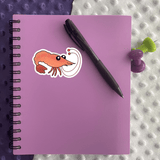 Shrimp Sticker - Moon Light Sticker Co.