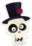 Skeleton Head Sticker - Moon Light Sticker Co.