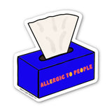 Allergic To People Sticker - Moon Light Sticker Co.