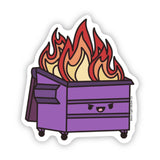 Dumpster Fire Sticker - Moon Light Sticker Co.